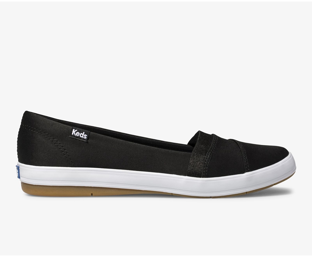 Keds Slip Ons Black - Carmel - Womens AXZMLQ-208